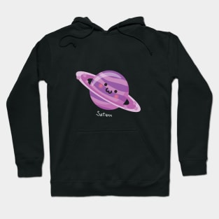 Cute Kawaai Saturn Planet with Rings Parody Hoodie